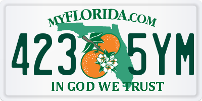 FL license plate 4235YM