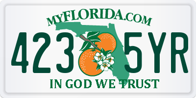 FL license plate 4235YR
