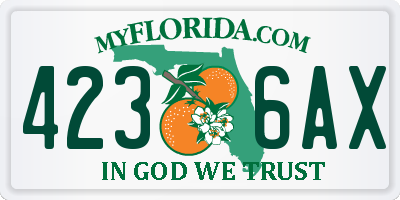 FL license plate 4236AX