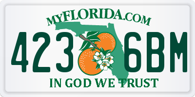 FL license plate 4236BM
