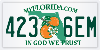 FL license plate 4236EM