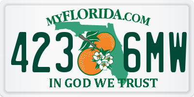 FL license plate 4236MW