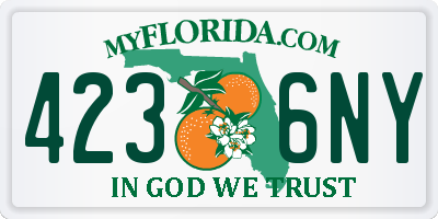 FL license plate 4236NY