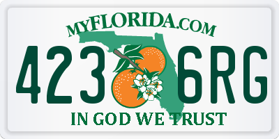 FL license plate 4236RG