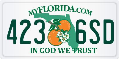 FL license plate 4236SD