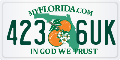 FL license plate 4236UK