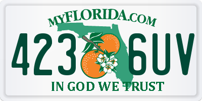 FL license plate 4236UV