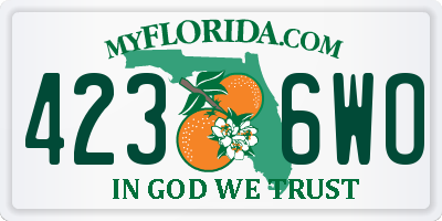 FL license plate 4236WO