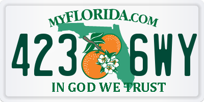 FL license plate 4236WY