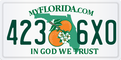 FL license plate 4236XO