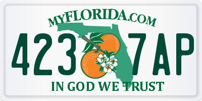 FL license plate 4237AP