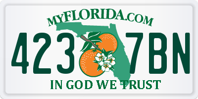 FL license plate 4237BN