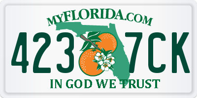 FL license plate 4237CK