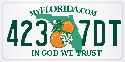 FL license plate 4237DT