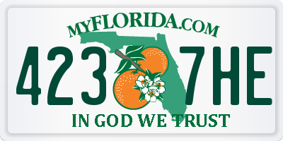 FL license plate 4237HE