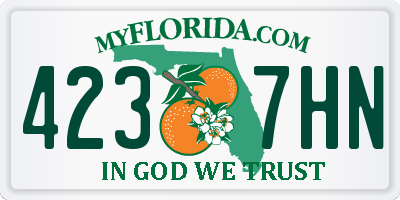 FL license plate 4237HN