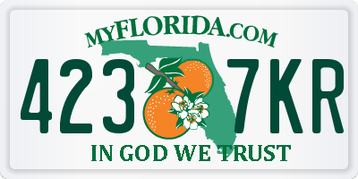 FL license plate 4237KR