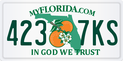 FL license plate 4237KS