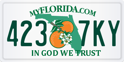 FL license plate 4237KY