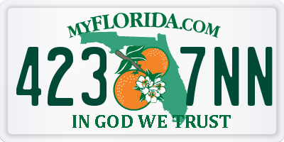 FL license plate 4237NN