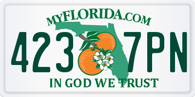 FL license plate 4237PN