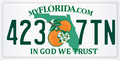 FL license plate 4237TN