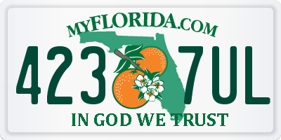FL license plate 4237UL