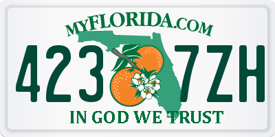 FL license plate 4237ZH