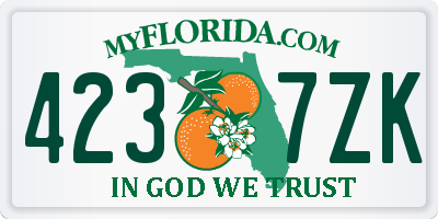 FL license plate 4237ZK