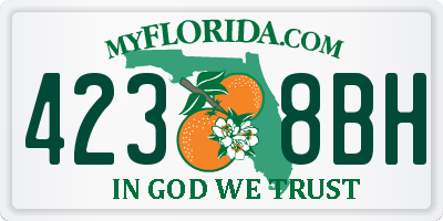 FL license plate 4238BH