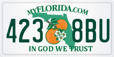 FL license plate 4238BU