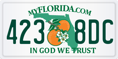 FL license plate 4238DC