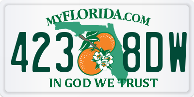 FL license plate 4238DW