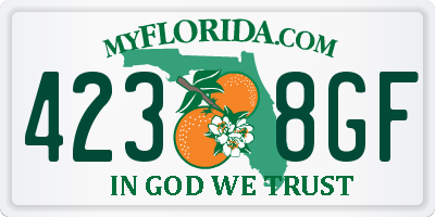 FL license plate 4238GF