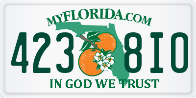 FL license plate 4238IO
