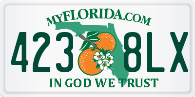 FL license plate 4238LX