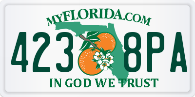 FL license plate 4238PA