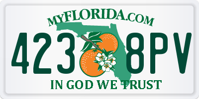 FL license plate 4238PV