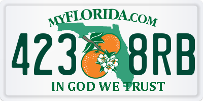 FL license plate 4238RB