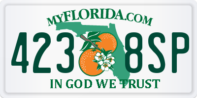 FL license plate 4238SP