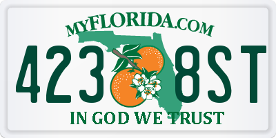 FL license plate 4238ST