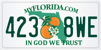 FL license plate 4238WE