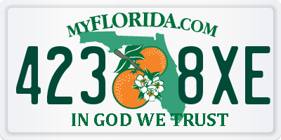 FL license plate 4238XE