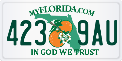 FL license plate 4239AU