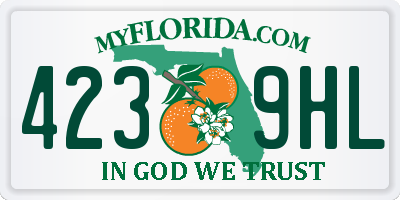 FL license plate 4239HL