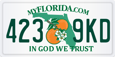 FL license plate 4239KD