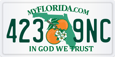 FL license plate 4239NC