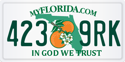 FL license plate 4239RK