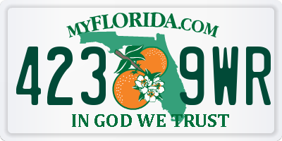 FL license plate 4239WR