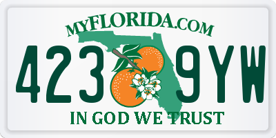FL license plate 4239YW
